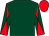 Dark green, dark green and red diabolo on sleeves, red cap (Mr N Tinkler)