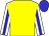 Yellow, blue stripe on white sleeves, blue cap (Sarl Darpat France)