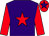 Purple, red star, red sleeves, purple star on red cap (Robert Ng)