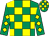 Emerald green and yellow check, diamonds on sleeves (Mrs Jean Stapleton & Rob Wilson)
