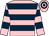 Pink, dark blue hoops (Mr Charles Jones)