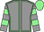 Grey, light green seams, hooped sleeves, light green cap (GG Thoroughbreds IX)