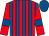 Red and royal blue stripes, red sleeves, royal blue armlets, royal blue cap (Mr Paul J Smith)