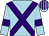 Light blue, purple cross belts and armlets, striped cap (The Something Syndicate & Partner)