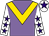 Mauve, gold chevron, purple stars on white sleeves, purple star on white cap (Lily Chan Li Lei & Marc Chan)