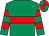Emerald green, red hoop, hooped sleeves, quartered cap (Mr V Healy)