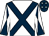 White, dark blue cross belts, diabolo on sleeves, dark blue cap, light blue stars (The Reluctant Suitor's)
