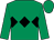 Emerald green, black triple diamond (Rogerson, Lemon, Cooper & Arlotte)