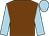 Chocolate, light blue sleeves and cap (Lady Coventry & Partners)