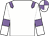 White, mauve epaulets and armlets, quartered cap (Gordon Elliott Racing Club)