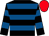 Black & royal blue hoops, red cap (Ms Hazel Browne)