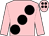 Pink, large black spots and spots on cap (Dare To Dream Racing)