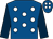 Royal blue, white spots, dark blue sleeves (Easy Going Racing)