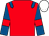 Red, royal blue epaulets, royal blue sleeves, red armlets, white cap (Shropshire Wolves & Partner)