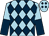 Light blue and dark blue diamonds, halved sleeves (Ja & Rj Chenery And Partners)