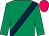 Emerald green, dark blue sash, cerise cap (Mr A T A Wates & Mrs S Wates)