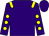 Purple, yellow epaulets, purple sleeves, yellow spots (M Hodgson, R Parks & C Chapman)