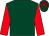 Dark green, red sleeves, dark green and red hooped cap (Tredwell, Robinson, Proctor & Nicholso)