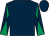 Dark blue, dark blue and emerald green diabolo on sleeves (Mr R Cheadle)