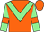 Orange, light green chevron, light green sleeves, orange armlets (Foreign Legion)