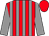 Red and grey stripes, grey sleeves, red cap (Mr P Garvey)