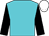 Peacock blue, black sleeves, white cap (Exors Of The Late Mrs L Peacock)